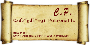 Czégényi Petronella névjegykártya